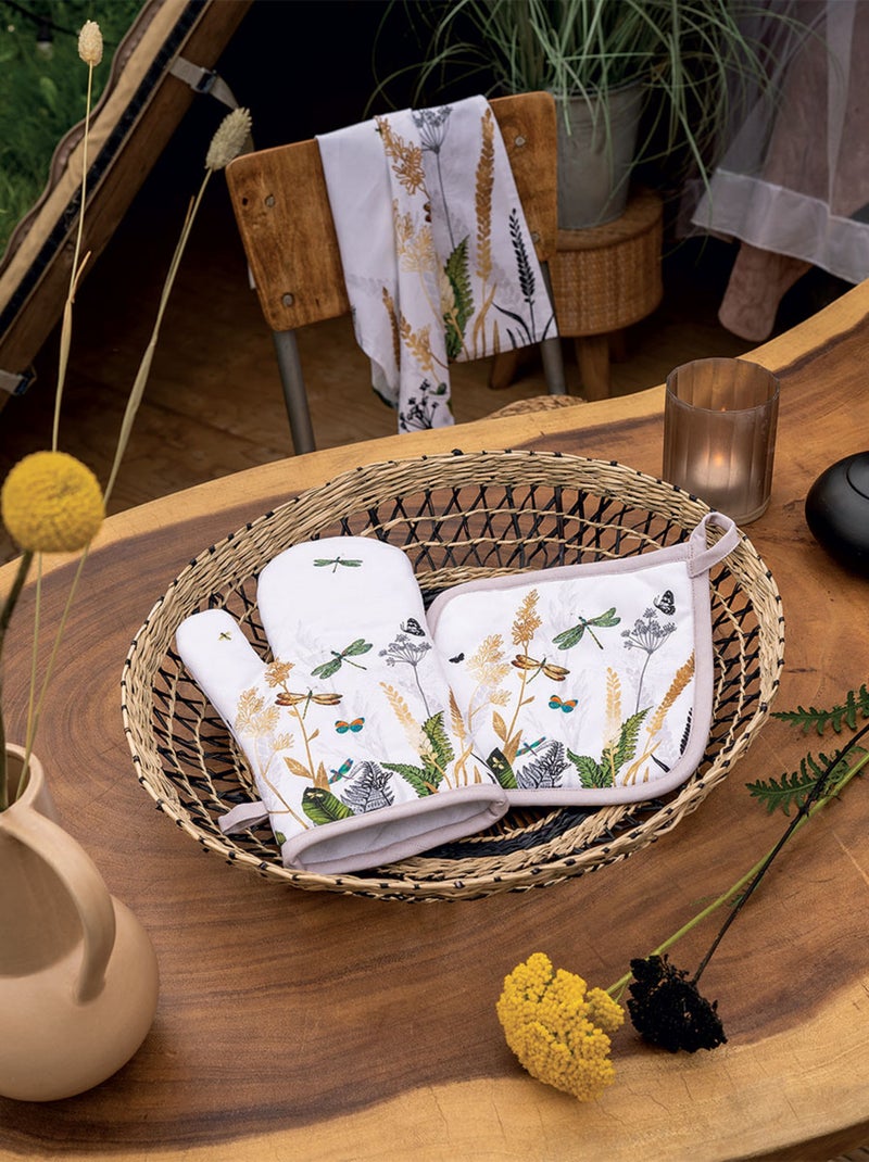 Gant de cuisine Libellules Blanc - Kiabi