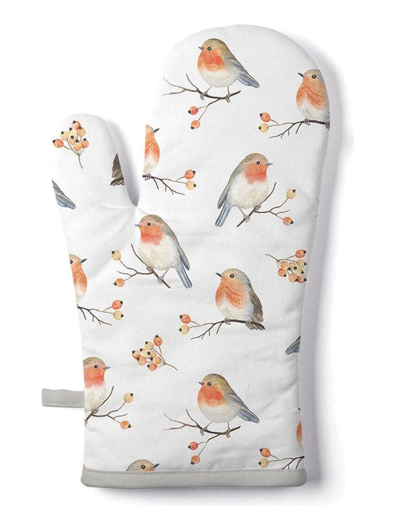 Gant de cuisine oiseaux Blanc - Kiabi