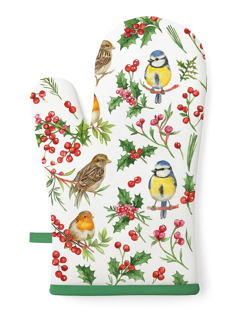 Gant de cuisine oiseaux d'hiver Blanc - Kiabi