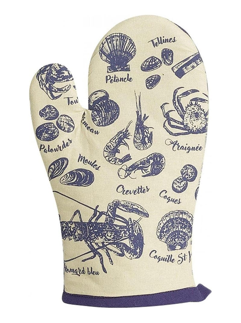 Gant de cuisine Peche a pied 18 x 28 cm Beige - Kiabi