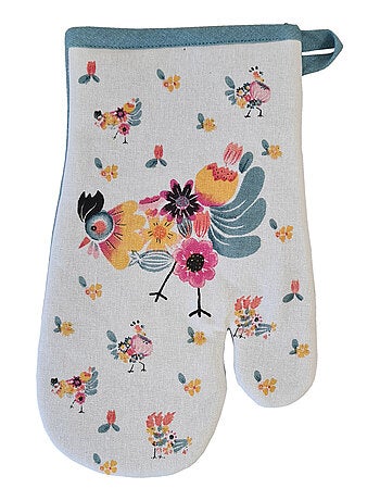 Gant de cuisine Poulettes fleuries