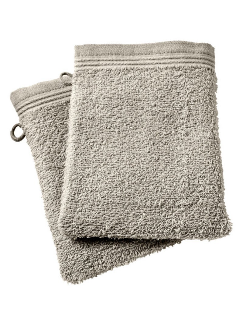 Gant de toilette - Coton Pur - 100% Coton Beige sable - Kiabi