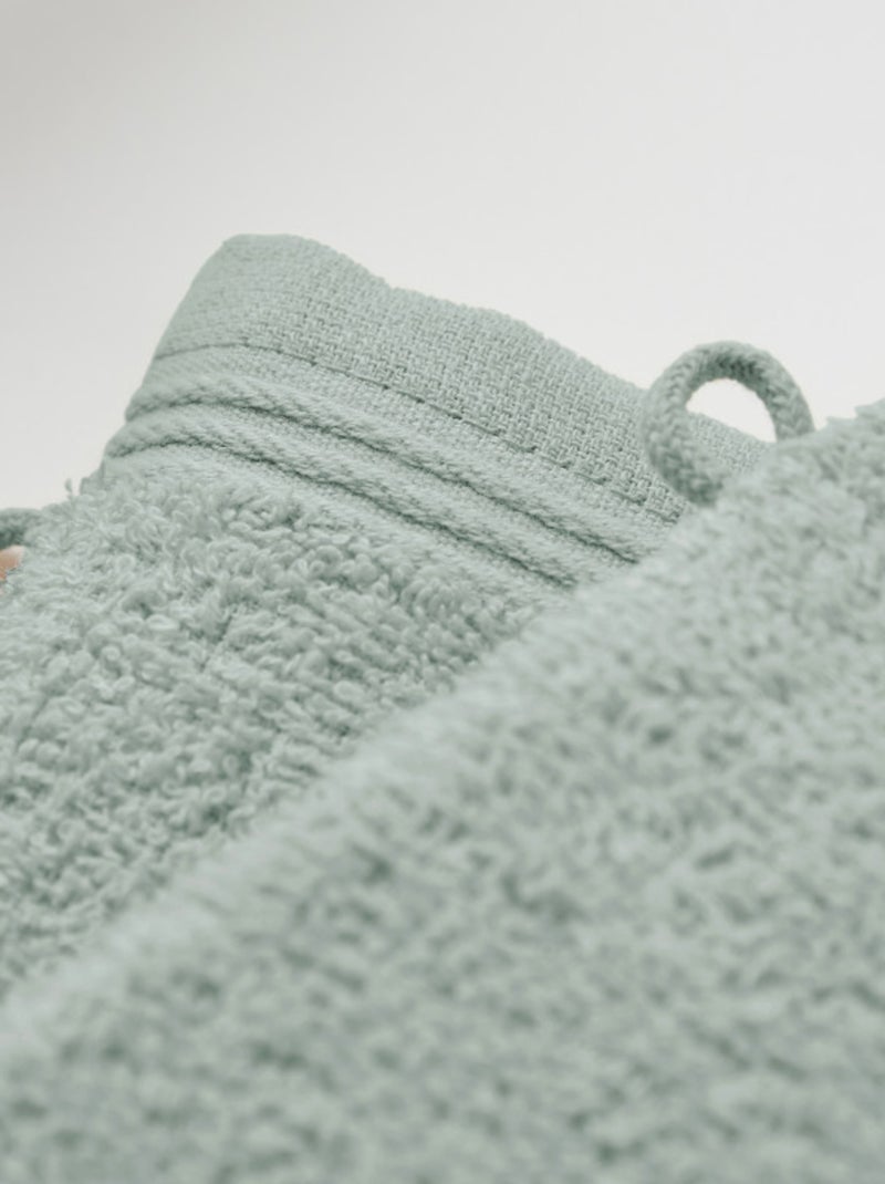 Gant de toilette - Coton Pur - 100% Coton Bleu céladon - Kiabi