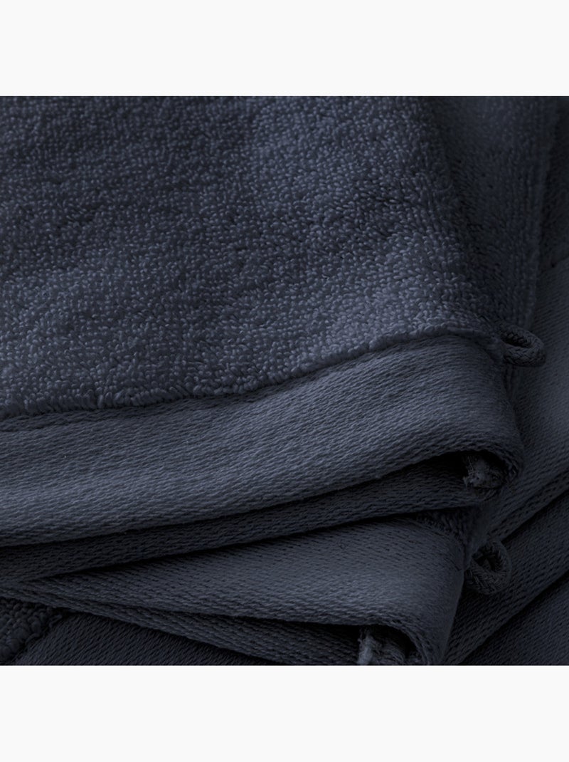 Gant de toilette - coton pur - 100% coton Bleu foncé - Kiabi