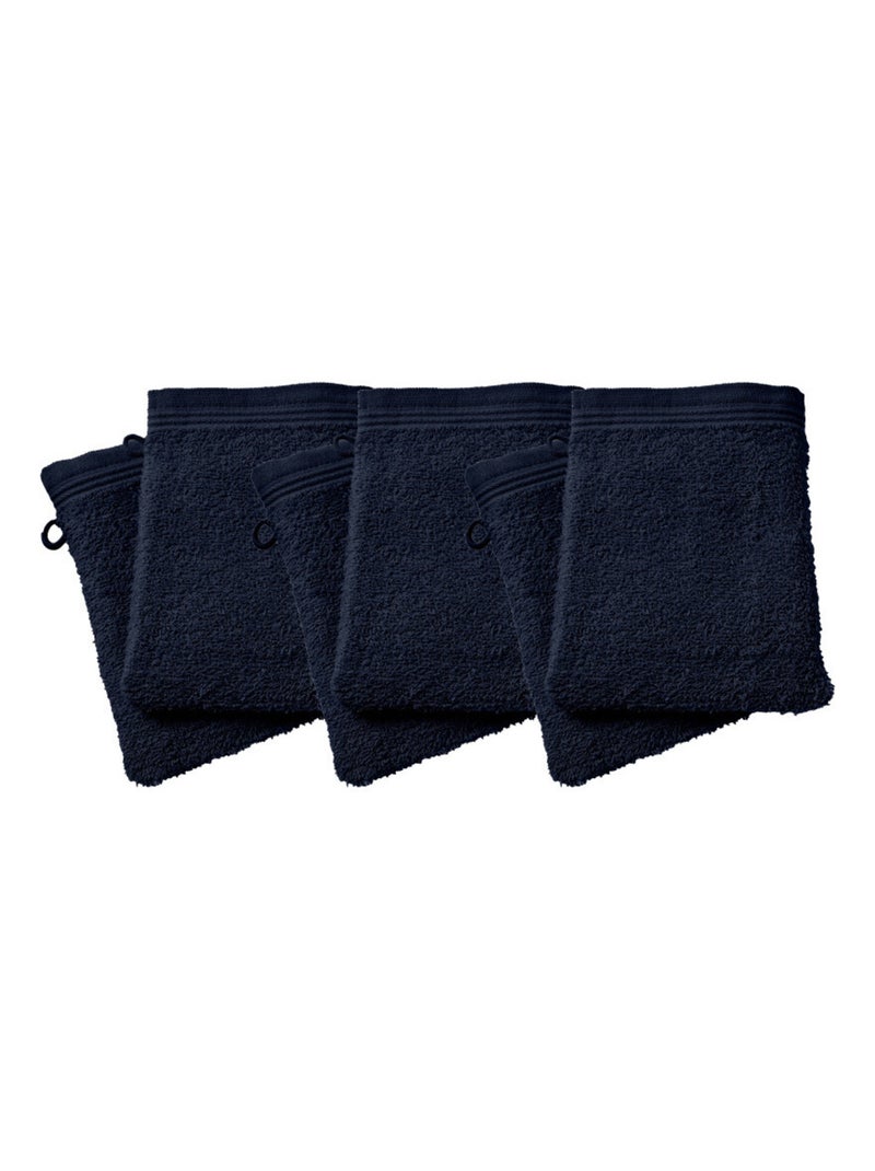 Gant de toilette - Coton Pur - 100% Coton Bleu nuit - Kiabi