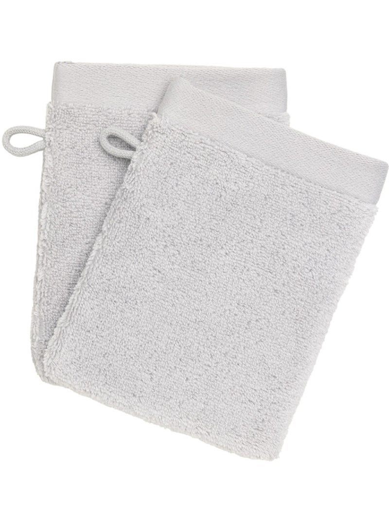 Gant de toilette - coton pur - 100% coton Gris clair - Kiabi
