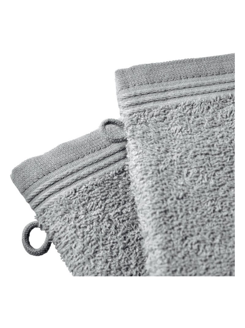 Gant de toilette - Coton Pur - 100% Coton Gris perle - Kiabi