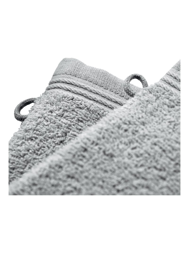 Gant de toilette - Coton Pur - 100% Coton Gris perle - Kiabi