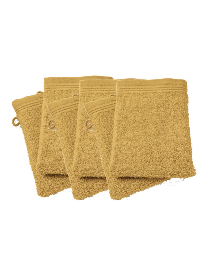 Gant de toilette - Coton Pur - 100% Coton Jaune - Kiabi