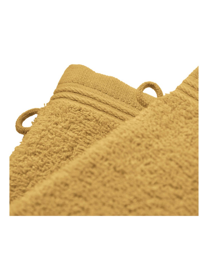 Gant de toilette - Coton Pur - 100% Coton Jaune - Kiabi