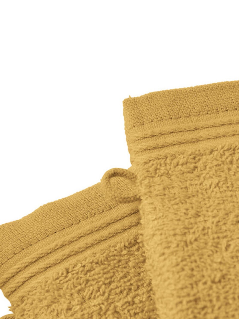 Gant de toilette - Coton Pur - 100% Coton Jaune - Kiabi