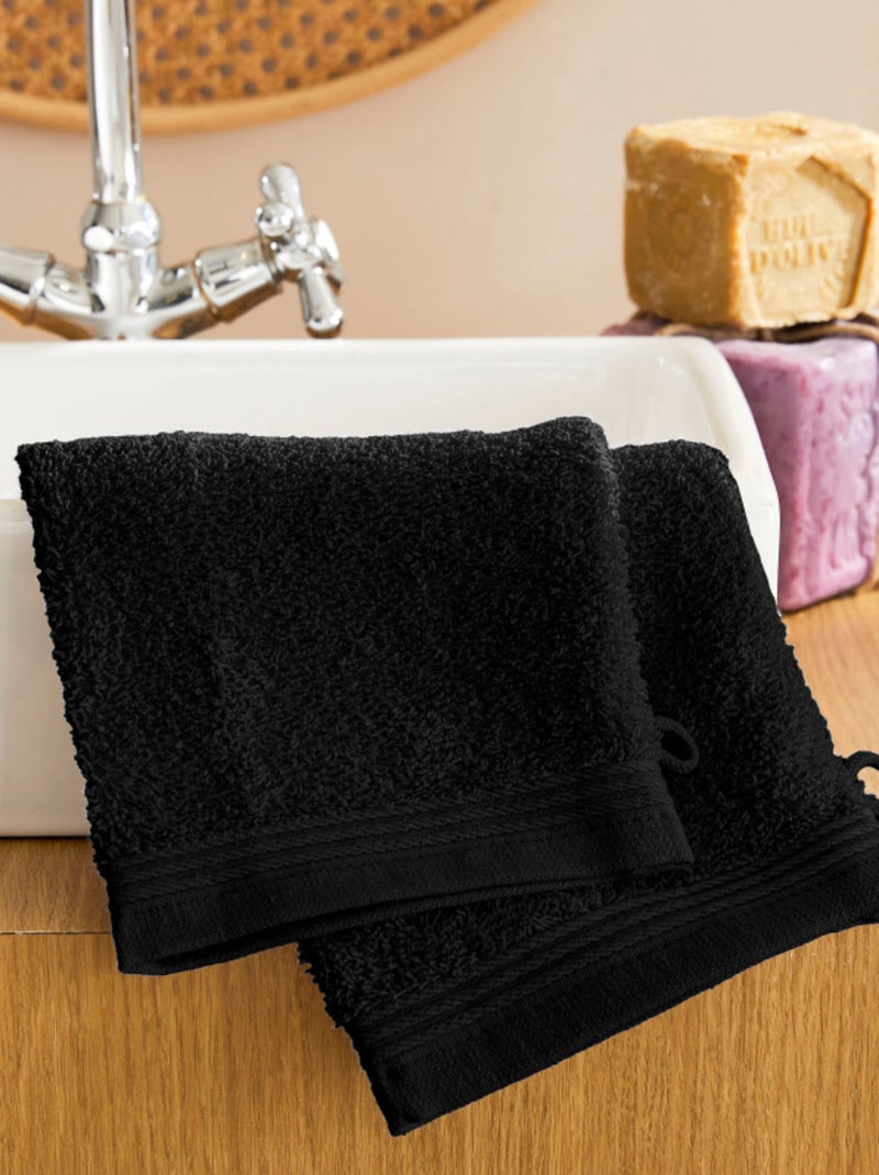 Gant de toilette - Coton Pur - 100% Coton Marron foncé - Kiabi