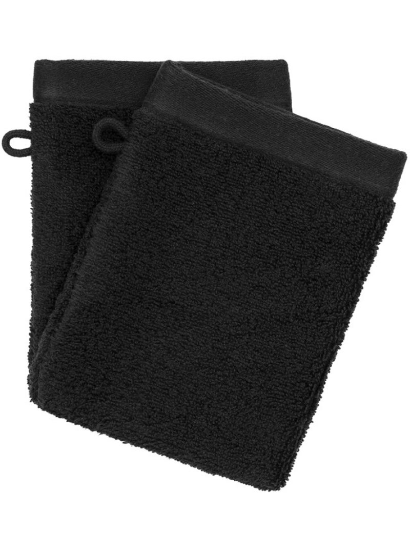 Gant de toilette - coton pur - 100% coton Marron foncé - Kiabi