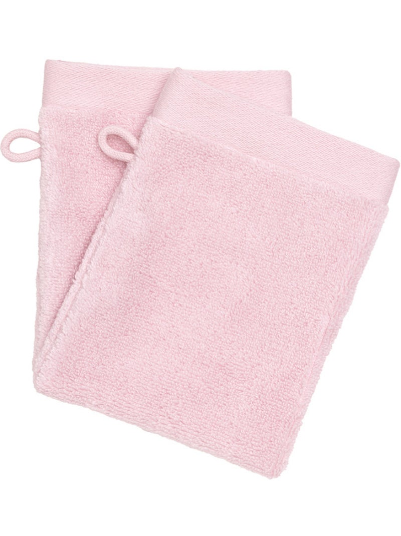 Gant de toilette - coton pur - 100% coton Rose clair - Kiabi