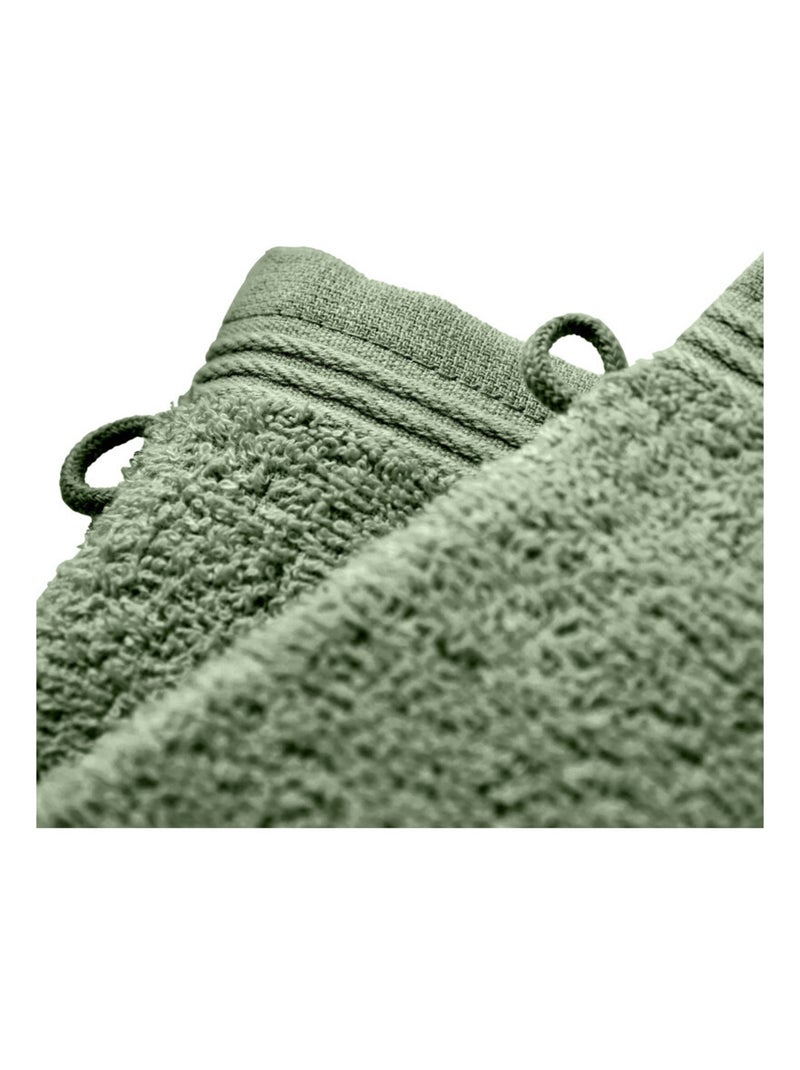 Gant de toilette - Coton Pur - 100% Coton Vert chèvrefeuille - Kiabi