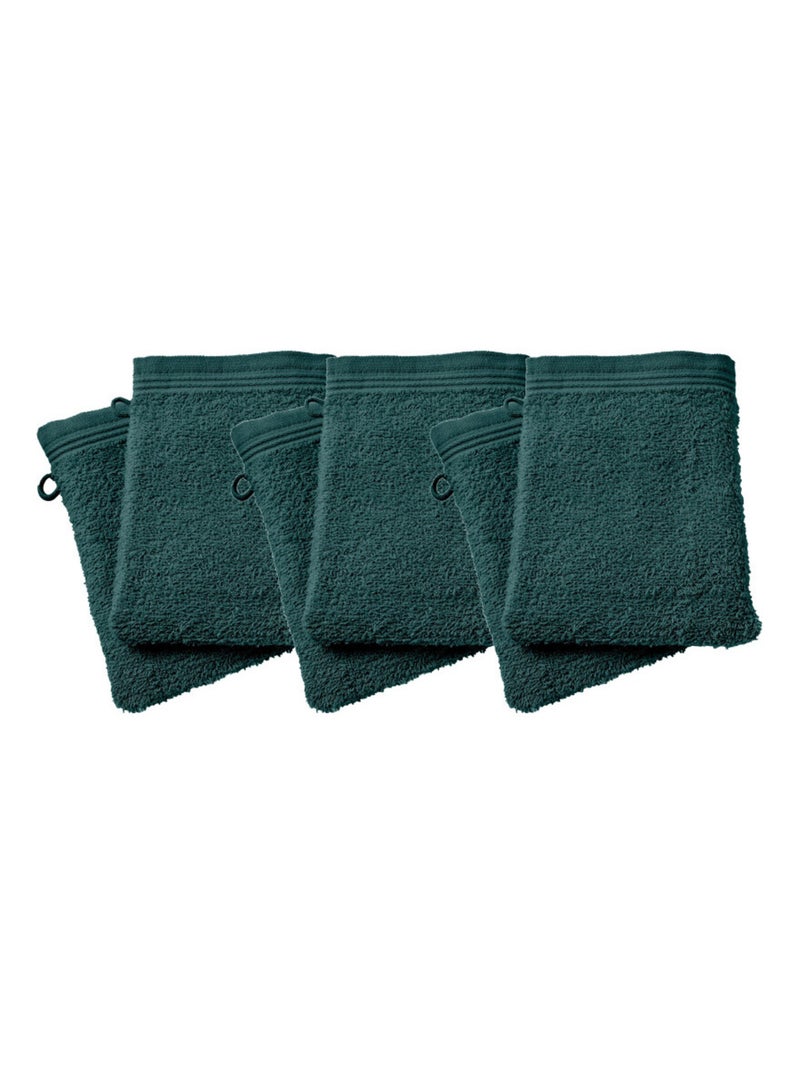 Gant de toilette - Coton Pur - 100% Coton Vert émeraude - Kiabi