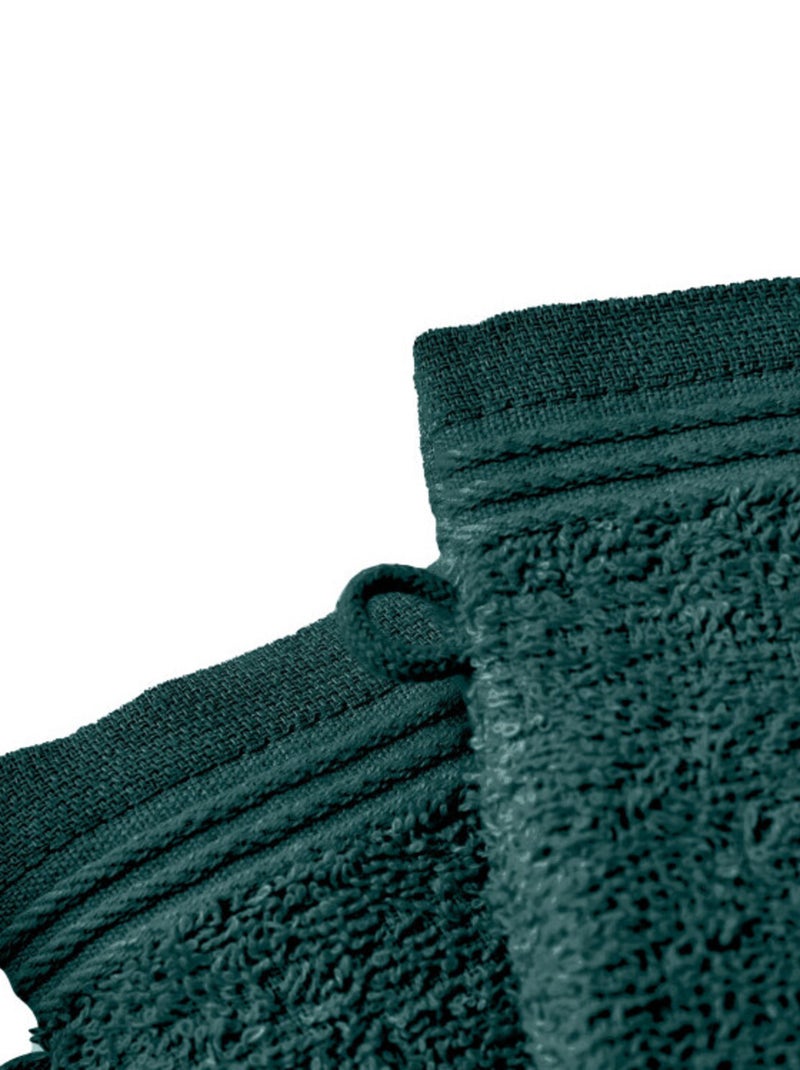 Gant de toilette - Coton Pur - 100% Coton Vert émeraude - Kiabi