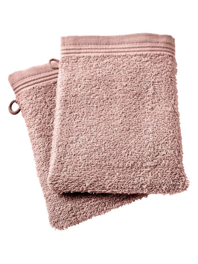 Gant de toilette - Coton Pur - 100% Coton Vieux rose - Kiabi