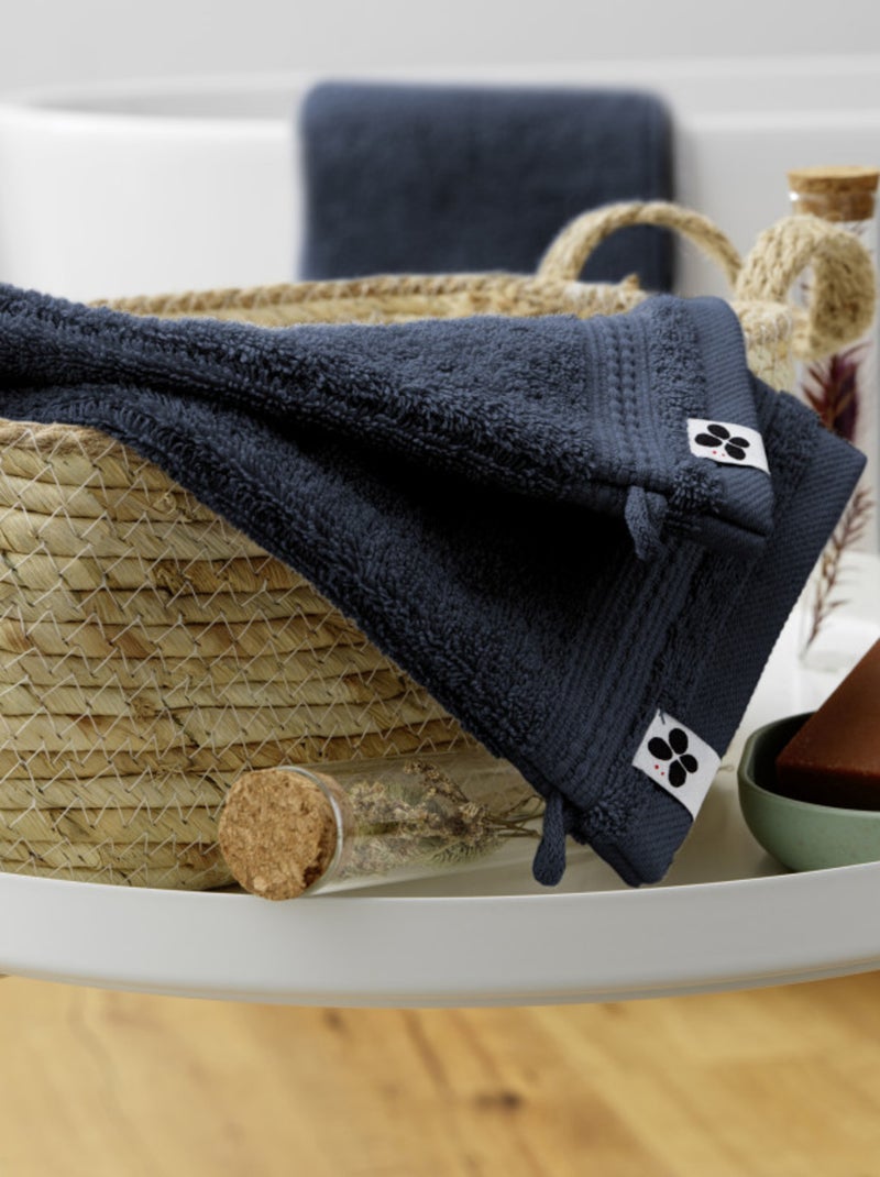 Gant de toilette - L'effet papillon - 100% Coton Bio Bleu nuit - Kiabi