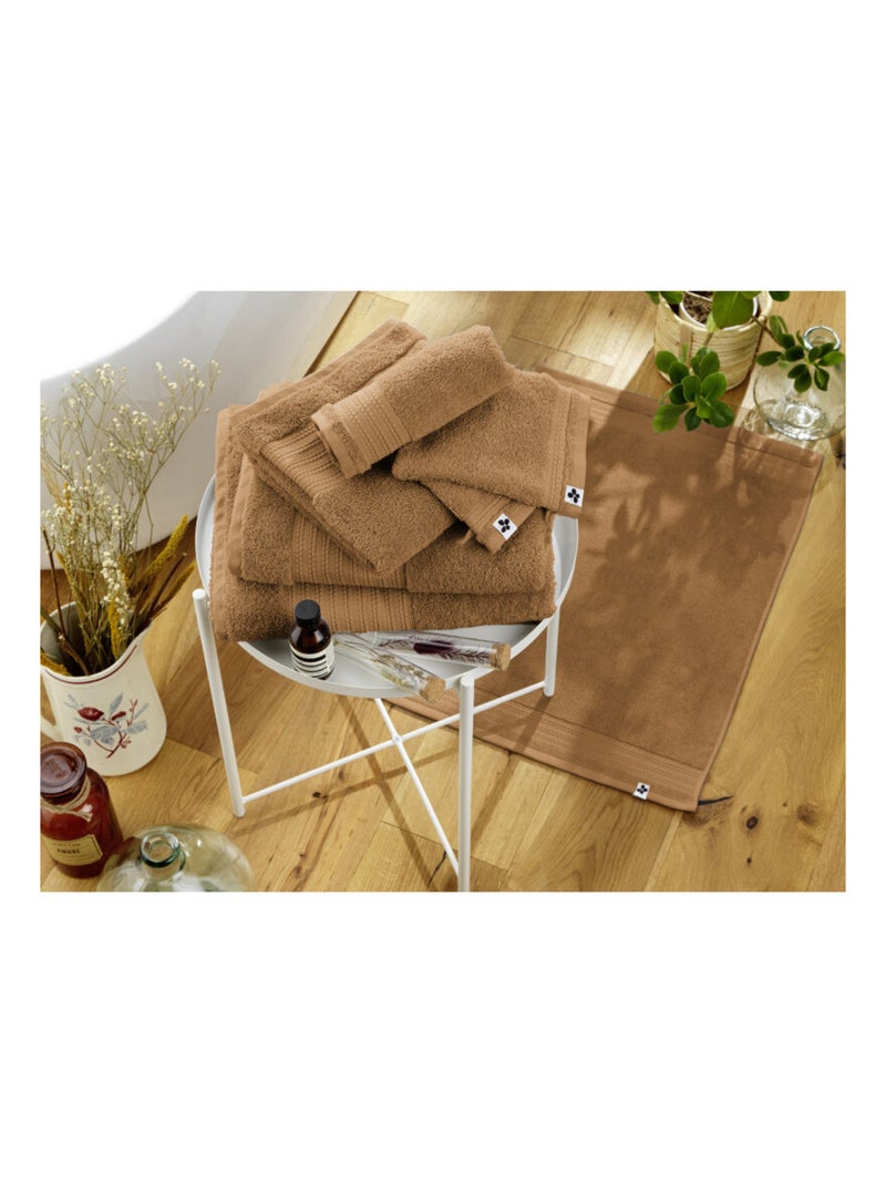 Gant de toilette - L'effet papillon - 100% Coton Bio Camel - Kiabi