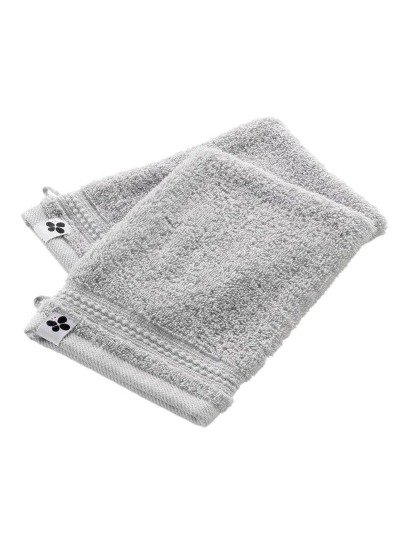 Gant de toilette - L'effet papillon - 100% Coton Bio Gris clair - Kiabi