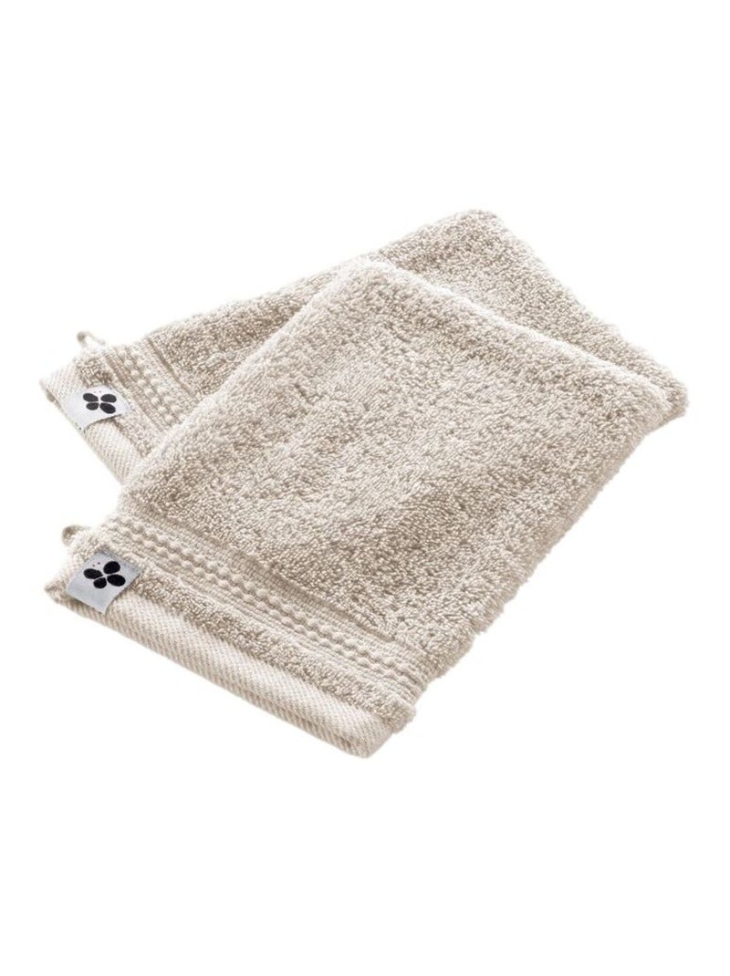 Gant de toilette - L'effet papillon - 100% Coton Bio Gris taupe - Kiabi