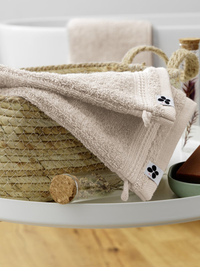 Gant de toilette - L'effet papillon - 100% Coton Bio Gris taupe - Kiabi