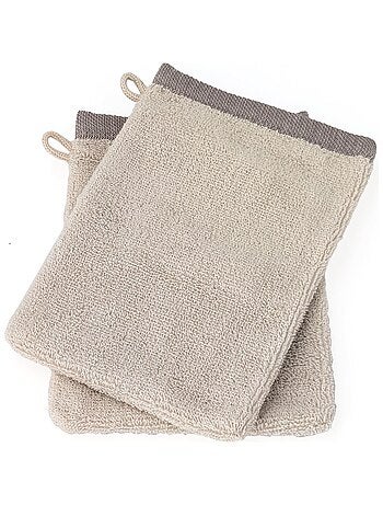 Gant de toilette absorbant coton FEUILLE