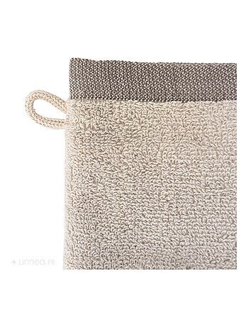 Gant de toilette absorbant coton FEUILLE