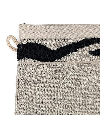 Gant de toilette absorbant coton ZEBRA Bordure zèbre