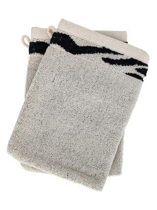 Gant de toilette absorbant coton ZEBRA Bordure zèbre