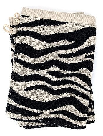 Gant de toilette absorbant coton ZEBRA Zèbre