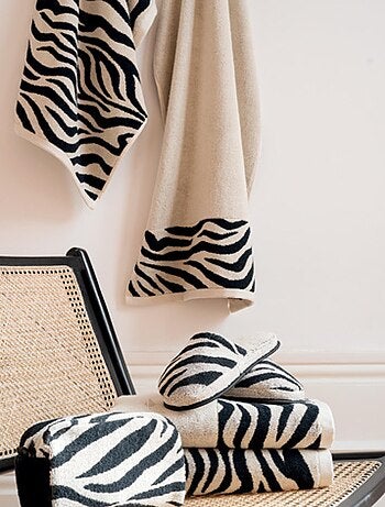Gant de toilette absorbant coton ZEBRA Zèbre
