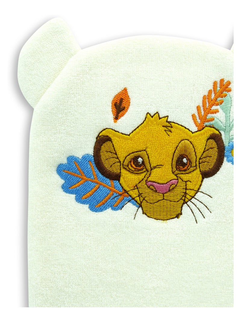 Gant de Toilette Bébé - DISNEY BABY - Simba - Le Roi Lion - Accessoire Hygiène Douche Lavable Jaune - Kiabi