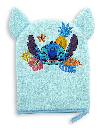 Gant de Toilette Bébé - DISNEY BABY - Stitch - Accessoire Hygiène Douche Lavable