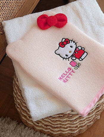 Gant de Toilette Bébé - Hello Kitty - Accessoire Hygiène Douche Lavable