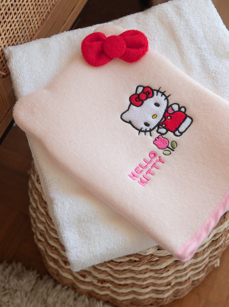 Gant de Toilette Bébé - Hello Kitty - Accessoire Hygiène Douche Lavable Blanc - Kiabi