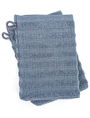 Gant de toilette collection DENIM A rayures