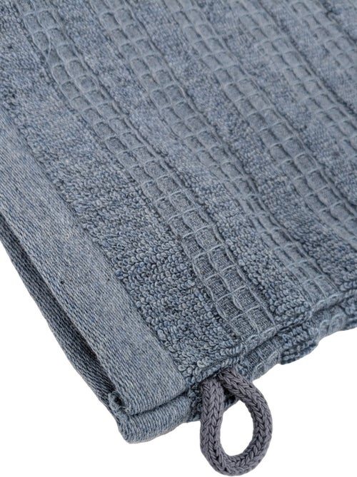 Gant de toilette collection DENIM A rayures - Kiabi