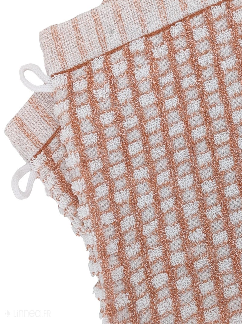 Gant de toilette collection GLOW Marron - Kiabi