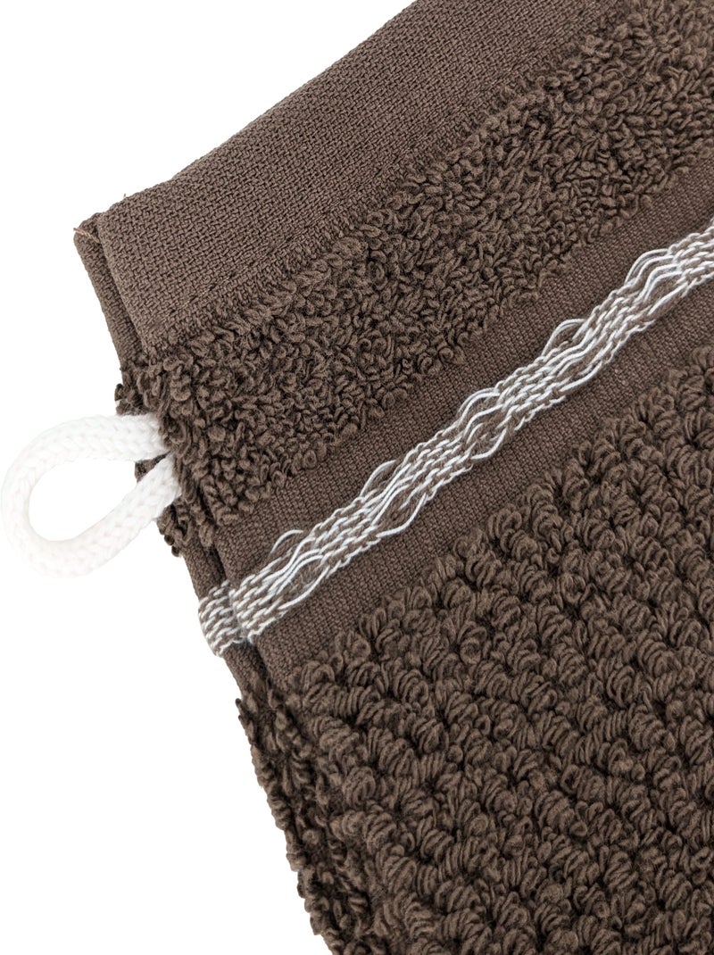 Gant de toilette collection INTENSE Marron - Kiabi