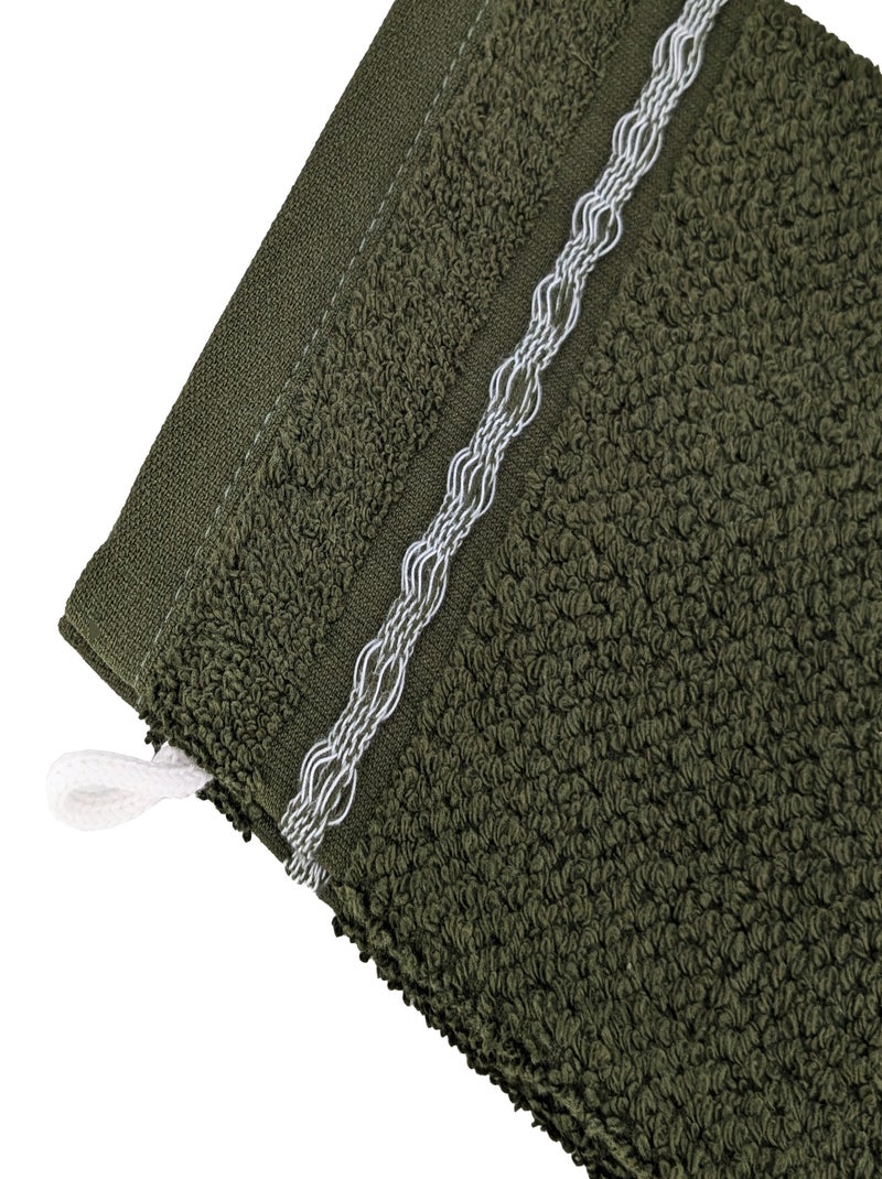 Gant de toilette collection INTENSE Vert bouteille - Kiabi