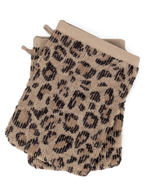 Gant de toilette collection LEOPARD - Kiabi