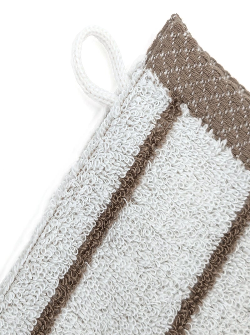 Gant de toilette collection PURE LIGHT Marron - Kiabi