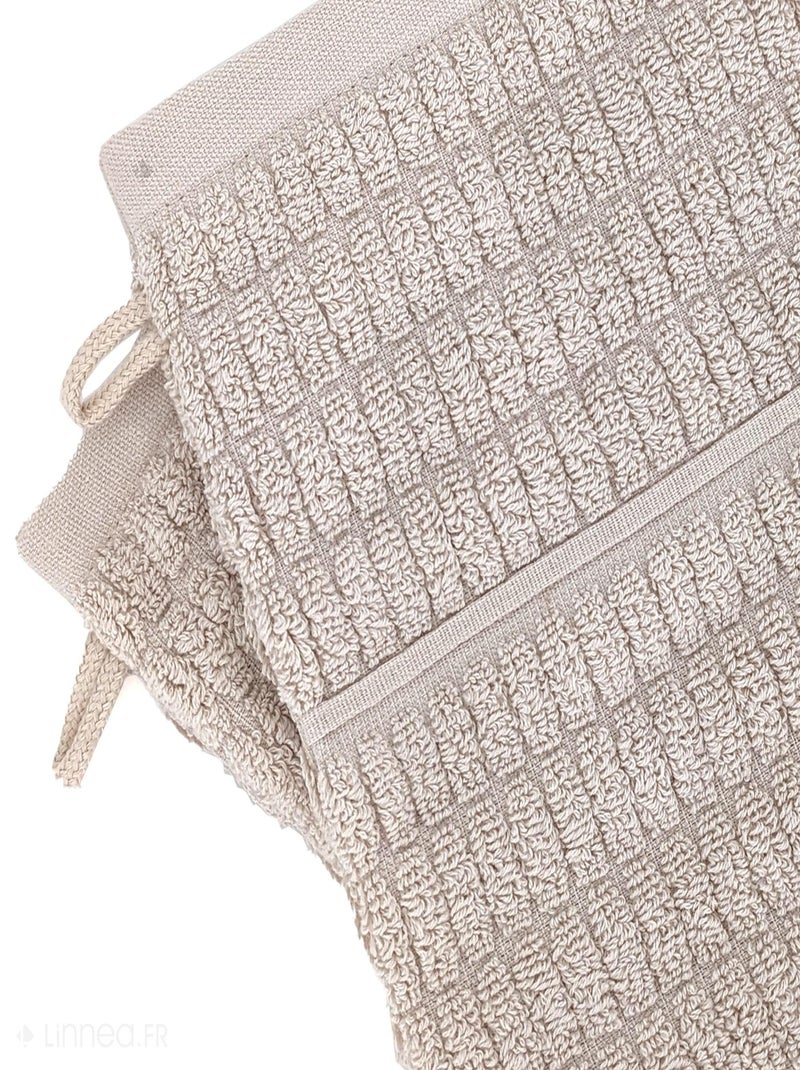 Gant de toilette collection SWELL Beige - Kiabi