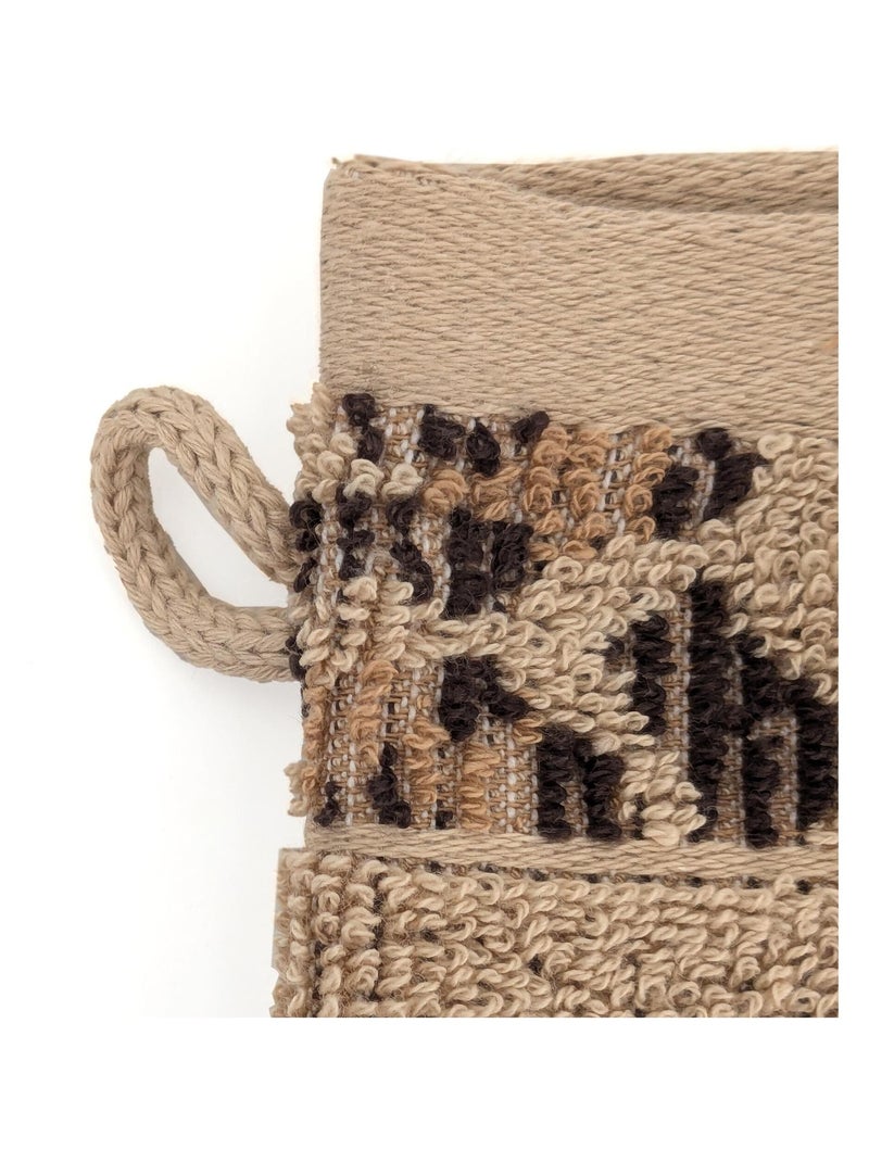 Gant de toilette collection WILD II Jaune - Kiabi