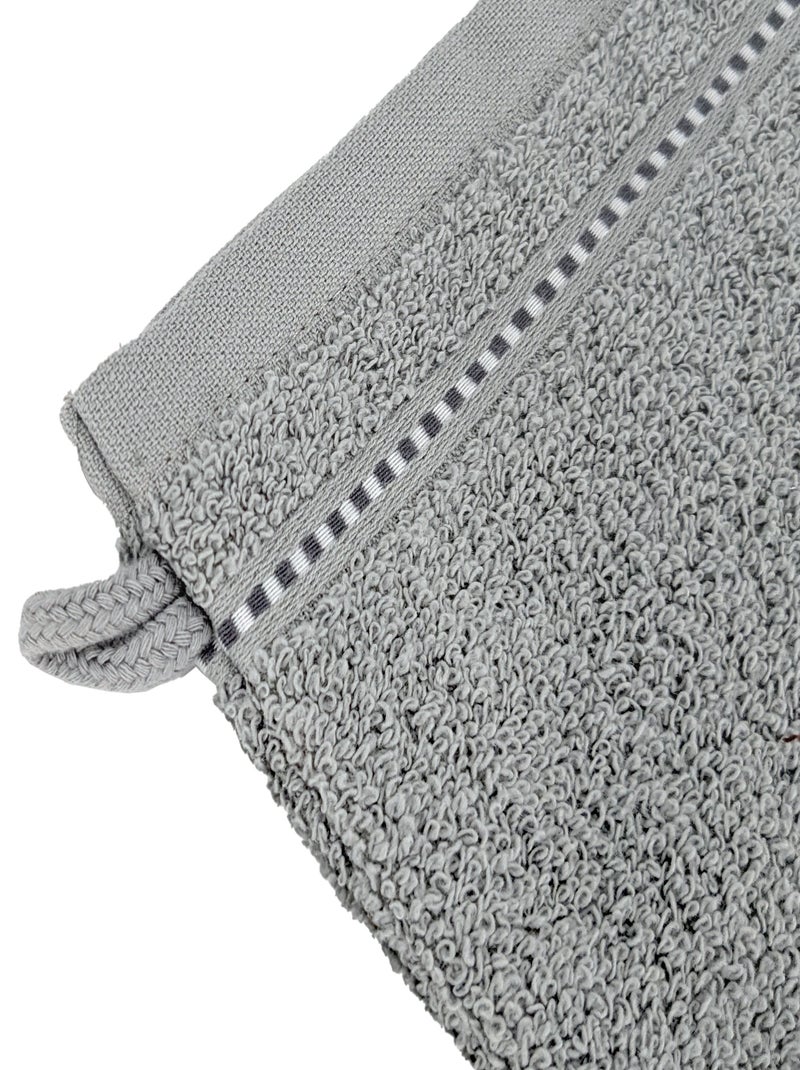 Gant de toilette coton CHARM Argent - Kiabi