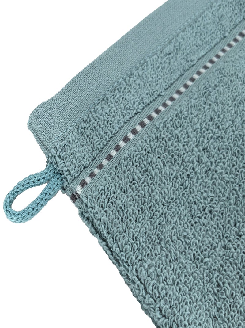 Gant de toilette coton CHARM Bleu gris - Kiabi