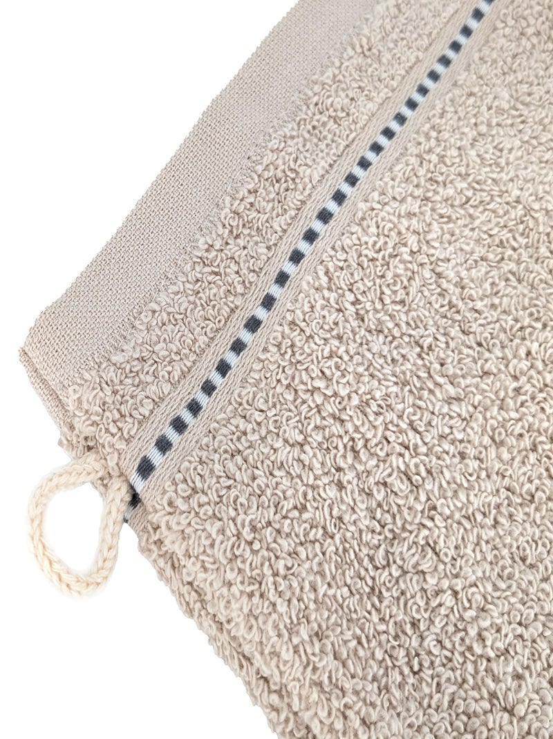 Gant de toilette coton CHARM Ivoire - Kiabi