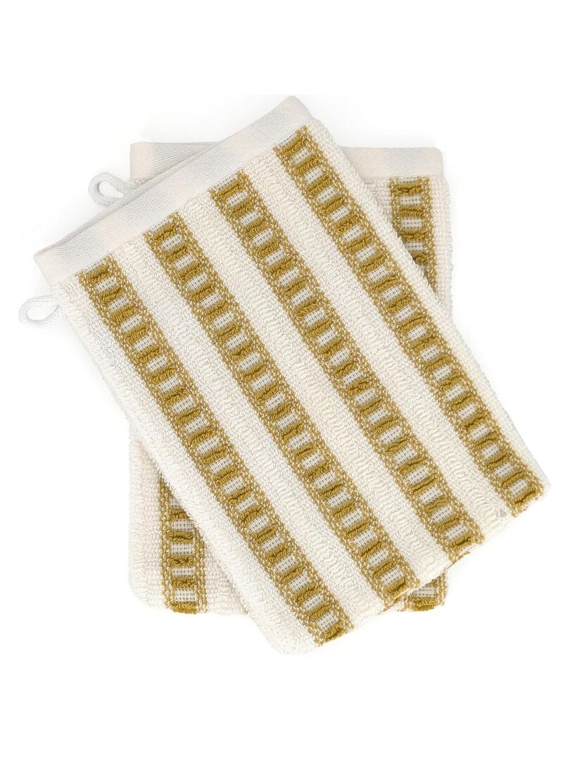 Gants De Toilette Blumtal - Lot De 10 En Coton - Jaune Moutarde - Oeko-TEX Certifié
